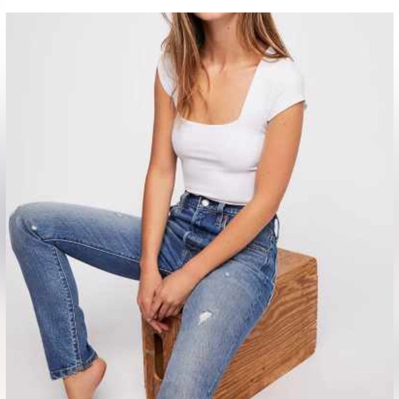 Free People Tops - Free‎ People Fair and Square Neck Duo Bodysuit Xs